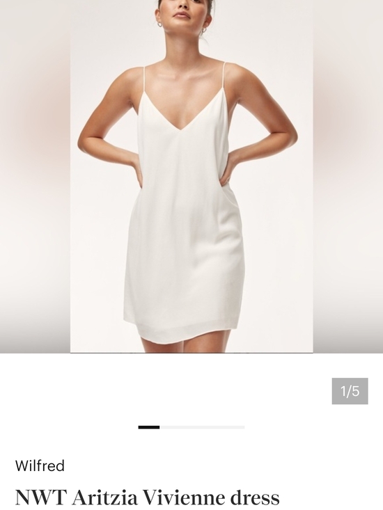 Aritzia Dresses & Skirts - Aritzia Wilfred Vivienne Ivory Slip Dress